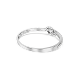 Swarovski Matrix Bangle Baguette Cut Knot White Rhodium Plated