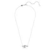 Swarovski Matrix Necklace Pendant Baguette Cut Knot White Rhodium Plated