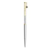 Swarovski Crystalline Ballpoint Pen Evil Eye Gold Tone Mixed Metal Finish