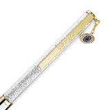 Swarovski Crystalline Ballpoint Pen Evil Eye Gold Tone Mixed Metal Finish