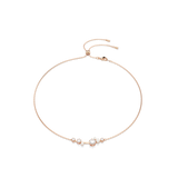 Swarovski Constella necklace, Crystal pearl, Round cuts, White, Rose gold-tone plated