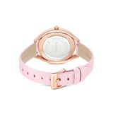 Swarovski Crystalline Aura Watch Swiss Made Leather Strap Pink