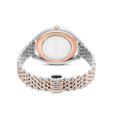 Swarovski Crystalline Aura Watch Swiss Made Metal Bracelet White/Rose Gold Tone