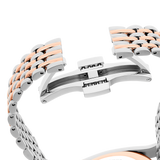 Swarovski Crystalline Aura Watch Swiss Made Metal Bracelet White/Rose Gold Tone