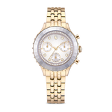 Swarovski Octea Chrono Watch Swiss Made Metal Bracelet Gold Tone Champagne Gold-Tone Finish