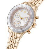Swarovski Octea Chrono Watch Swiss Made Metal Bracelet Gold Tone Champagne Gold-Tone Finish