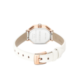 Swarovski Dextera Octagon Watch Swiss Made Leather Strap White Rose Gold-Tone Finish