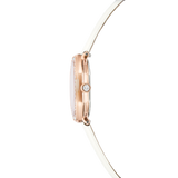 Swarovski Dextera Octagon Watch Swiss Made Leather Strap White Rose Gold-Tone Finish