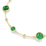 Swarovski Imber Bracelet Round Cut Green Gold-Tone Plated