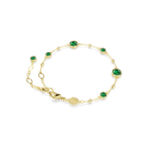 Swarovski Imber Bracelet Round Cut Green Gold-Tone Plated