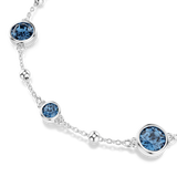 Swarovski Imber Bracelet Round Cut Blue Rhodium Plated