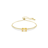 Swarovski Matrix Tennis Bracelet Mixed Cuts Caramel Gold-Tone Plated