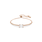 Swarovski Matrix Tennis Bracelet Mixed Cuts White Rose Gold-Tone Plated