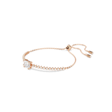 Swarovski Matrix Tennis Bracelet Mixed Cuts White Rose Gold-Tone Plated