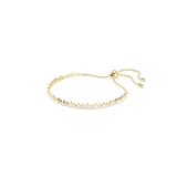 Swarovski Matrix Tennis Bracelet Round Cut White Gold-Tone Plated