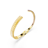 Swarovski Matrix Bangle Mixed Cuts Multicolored Gold-Tone Plated
