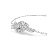 Swarovski Matrix Bracelet Baguette Cut Knot White Rhodium Plated