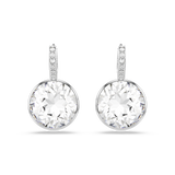 Swarovski Millenia Drop Earrings Round Cut White Rhodium Plated