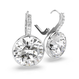Swarovski Millenia Drop Earrings Round Cut White Rhodium Plated