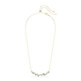 Swarovski Constella Necklace Mixed Cuts Green Gold-Tone Plated
