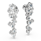 Swarovski Constella Drop Earrings Mixed Cuts White Rhodium Plated