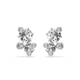 Swarovski Constella Stud Earrings Round Cut White Rhodium Plated