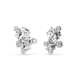 Swarovski Constella Stud Earrings Round Cut White Rhodium Plated