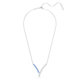 Swarovski Matrix Necklace Pendant Mixed Cuts Blue Rhodium Plated