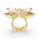 Swarovski Idyllia Motif Ring Mixed Cuts Flower Multicolored Gold-Tone Plated