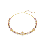 Swarovski Idyllia Necklace Mixed Cuts Flower Multicolored Gold-Tone Plated