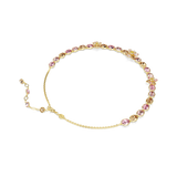 Swarovski Idyllia Necklace Mixed Cuts Flower Multicolored Gold-Tone Plated