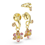 أقراط Swarovski Idyllia، مجموعة (3)، قطع مختلطة، زهرة، متعددة الألوان، مطلية بالذهب