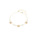 Swarovski Idyllia Necklace Crystal Pearl Mixed Cuts Flower Multicolored Gold-Tone Plated