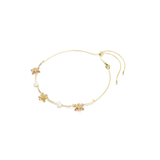 Swarovski Idyllia Necklace Crystal Pearl Mixed Cuts Flower Multicolored Gold-Tone Plated