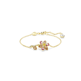 Swarovski Idyllia Bracelet Mixed Cuts Flower Multicolored Gold-Tone Plated