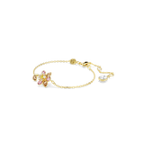 Swarovski Idyllia Bracelet Mixed Cuts Flower Multicolored Gold-Tone Plated