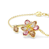 Swarovski Idyllia Bracelet Mixed Cuts Flower Multicolored Gold-Tone Plated