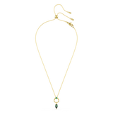 Swarovski Mesmera pendant, Mixed cuts, Green, Gold-tone plated