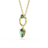 Swarovski Mesmera pendant, Mixed cuts, Green, Gold-tone plated