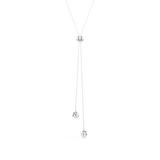 قلادة Swarovski Una Angelic Y، قطع دائري، أبيض، مطلي بالروديوم