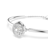 Swarovski Dextera Bangle Round Cut White Rhodium Plated