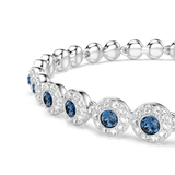 Swarovski Una Angelic Bracelet Round Cut Blue Rhodium Plated