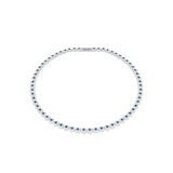 Swarovski Una Angelic Necklace Round Cut Blue Rhodium Plated
