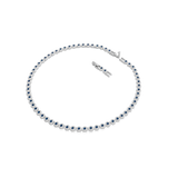Swarovski Una Angelic Necklace Round Cut Blue Rhodium Plated