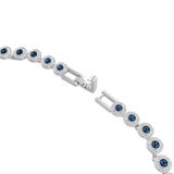 Swarovski Una Angelic Necklace Round Cut Blue Rhodium Plated
