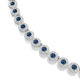 Swarovski Una Angelic Necklace Round Cut Blue Rhodium Plated