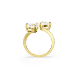 Swarovski Mesmera Open Ring Heart Cut Pavé White Gold-Tone Plated