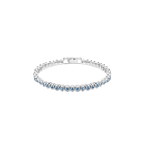 Swarovski Imber Emily Tennis Bracelet Round Cut Blue Rhodium Plated