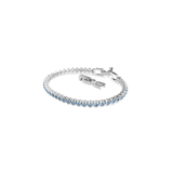 Swarovski Imber Emily Tennis Bracelet Round Cut Blue Rhodium Plated