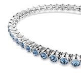 Swarovski Imber Emily Tennis Bracelet Round Cut Blue Rhodium Plated